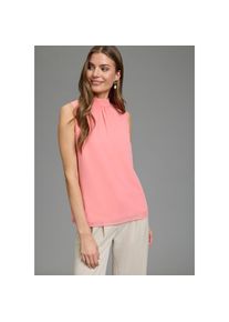 Laura Scott, Unisex, Chiffonbluse hoch geschlossener Ausschnitt mit Schleifen-Detail, coralle, 40, Elegantes Blusentop mit hoch geschlossenem 