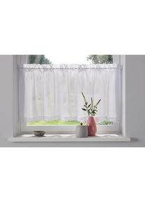 my home, my home &raquo;Missy&laquo; Stangendurchzug 1 Stk. tlg. mit Spitzenbord&uuml;re, wei&szlig;, Polyester, Polyester