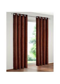 WIRTH, Vorhang &raquo;Holmsund 288g/qm&laquo; &Ouml;sen 1 Stk. tlg., schoko, Chenille, Polyacryl