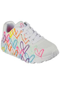 Skechers, Unisex, Sneaker &raquo;JGoldcrown: Uno Lite - Spread the Love&laquo; , Chunky Sneaker, Pleatausneaker, Retro Sneaker mit allover Print, wei&szlig;, multi, 36,