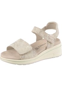 Caprice Damen Sandalette mit waschbarer Innensohle beige-gemustert