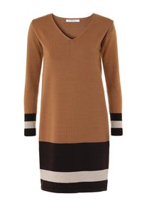 TATUUM Strickkleid 'MEDI' Damen Gr&ouml;&szlig;e S beige / braun / schwarz