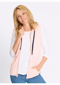 WITT Damen Sweatweste mit K&auml;nguru-Tasche, hellros&eacute;, Gr&ouml;&szlig;e 48, 100% Baumwolle