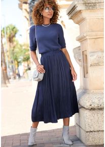 Lascana Witt Damen Maxirock, blau, Gr&ouml;&szlig;e 36, 100% Polyester