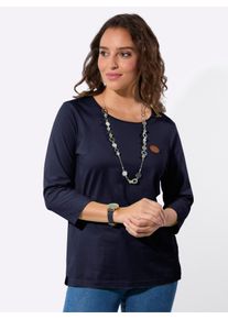 WITT Damen 3/4-Arm-Shirt aus reiner Baumwolle, marine, Gr&ouml;&szlig;e 44, 100% Baumwolle