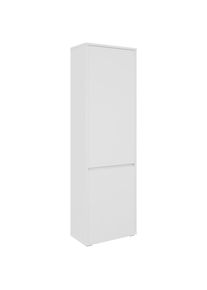Xora Garderobenschrank , Weiss , Holzwerkstoff , 2 F&auml;cher , 60x195x33.8 cm , Garderobe, Garderobensets & -serien, Garderoben-Serien