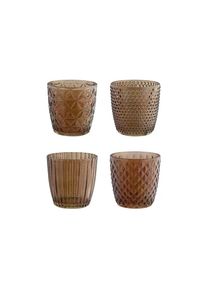 Eglo, Eglo Windlicht &raquo;Bezamby 4 St&uuml;ck&laquo;, braun, Glas, B/H/T: 7,3 cm