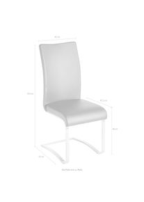 MCA furniture, MCA furniture Freischwinger &raquo;Arco&laquo; (Set) 2 Stk.2er-, 4er-, 6er-Set, Stuhl belastbar bis 130 Kg, braun, edelstahl geb&uuml;rstet, Kunstleder,