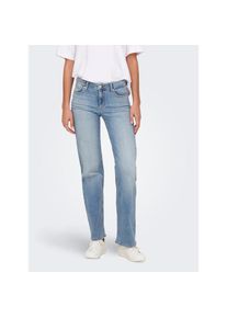 Only, Unisex, Only Straight-Jeans &raquo;ONLBLUSH MID STRAIGHT DNM TAI467 NOOS&laquo; 5-Pocket Style, light blau denim, XS, L&auml;nge 34, Straight Fit Jeans von Only