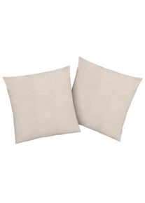 Goodproduct, GOODproduct Kissenbez&uuml;ge &raquo;Melli Kissenbezug, OEKO-TEX und Made in Green zertifiziert&laquo;, beige, meliert, Linon, Obermaterial: 100% 