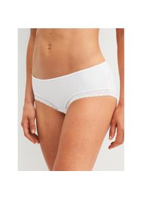 Calida, Unisex, Calida Panty &raquo;Etude Ajours&laquo; mit tiefem Beinausschnitt, zarte Spitzendetails, femininer Look, wei&szlig;, M (44/46), Unisexslip von Calida