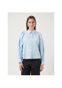 Y.A.S, Unisex, Spitzenbluse &raquo;YASZIMIA LS SHIRT S. NOOS&laquo;, skyway, 36, Feminine Bluse von YAS