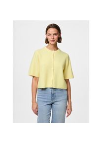 Pieces, Unisex, Pieces Strickjacke &raquo;PCSILLY SS O-NECK KNIT CARDIGAN NOOS BC&laquo;, pale banana detail:melange, S, Unisex-Cardigan von Pieces