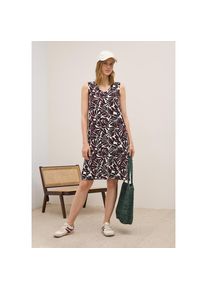 Cecil, Unisex, Jerseykleid Ohne Taschen Sommerkleid mit Raffung an den Schultern und grafischem Muster, mulberry rot, XXL (46), N-Gr, Gemustertes 