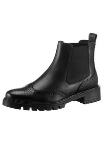 Ara, Unisex, &raquo;TULSA&laquo; , Stiefelette, Schlupfboots mit Lyralochung, G-Weite (weit), schwarz, 4,5 (37,5), Chelseaboots mit beidseitigem Stretcheinsatz