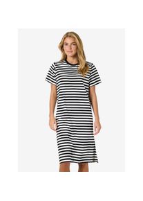 Noisy may, Unisex, Noisy may Shirtkleid &raquo;NMEMBER S/S STRIPE MIDI DRESS JRS NOOS&laquo; Ohne Taschen, schwarz stripes:cloud dancer, S, N-Gr, Jerseykleid in 