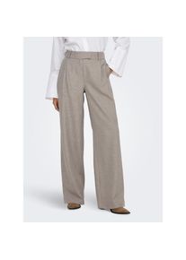 Only, Unisex, Only Anzughose &raquo;ONLLINDA HW STR MEL PANTS TLR NOOS&laquo;, fungi detail:melange, XL, L&auml;nge 32, Hose von Only