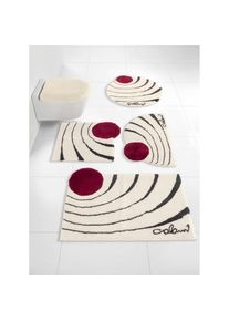 Grund, Badematte, wei&szlig;, rot, 1 Stk.