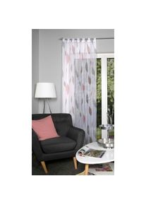 Home Wohnideen, Home Wohnideen Gardine &raquo;PAOLO&laquo; Schlaufen 1 Stk. tlg. halbtransparent, rot, Voile, Obermaterial: 100% Polyester