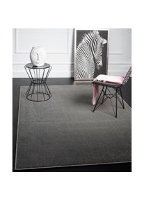 MERINOS, MERINOS Teppich &raquo;Montana&laquo; rechteckig 20 mm H&ouml;he Kurzflor, Uni-Farben, besonders weich, anthrazit, Kunstfaser, 20 mm