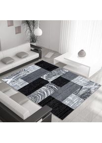 Ayyildiz Teppiche, Teppich &raquo;Parma 9220&laquo; rechteckig 9 mm H&ouml;he L&auml;ufer, Kurzflor, Wohnzimmer, schwarz, Kunstfaser, 9 mm