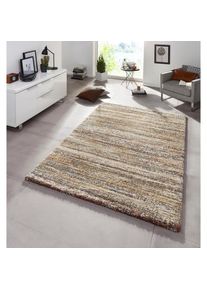 Hanse Home, Hanse Home Hochflor-Teppich &raquo;Granite&laquo; rechteckig 25 mm H&ouml;he Teppich, Hochflor, Shaggy, Weich, Flauschig, Wohnzimmer, Schlafzimmer, braun, 