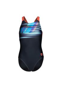 arena, Unisex, Badeanzug &raquo;GIRL'S arena FADING SWIMSUIT V BACK L f&uuml;r Unisex&laquo;, schwarz, calypso coral, 128, N-Gr, M Badeanzug von arena