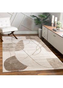 Paco Home, Teppich &raquo;Tuana 217&laquo; rechteckig 15 mm H&ouml;he Kurzflor, modernes 3D-Design, Wohnzimmer, beige, Polypropylen (PP), 15 mm