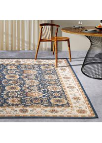 Villeroy & Boch Villeroy & Boch, Teppich &raquo;Nicolas&laquo; rechteckig 3 mm H&ouml;he In- und Outdoor, Flachgewebe, wetterfest, Balkon, Klassisch, Terrasse, blau,creme, Polyester, 