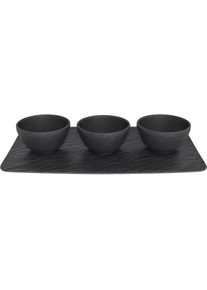 Villeroy & Boch Villeroy & Boch, Dipschale &raquo;Manufacture Rock 4 St&uuml;ck&laquo;, schwarz