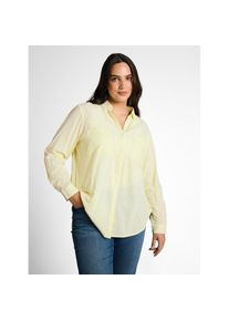 Tom Tailor Plus, Unisex, Tom Tailor PLUS Shirtbluse mit aufgesetzten Brusttaschen, soft lemon, 44, Klassische Bluse von Tom Tailor PLUS