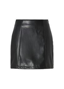 Pieces, Unisex, Pieces Minirock &raquo;PCVERA HW SHORT SKIRT NOOS WB PU&laquo; mit leicht gl&auml;nzender Optik, schwarz, M, Minirock von Pieces