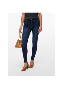 V&eacute;ro Moda Vero Moda, Unisex, Skinny-fit-Jeans &raquo;VMPOLLY MR SKINNY JEANS RA3051 NOOS&laquo; Baumwollmischung, skinny fit, dunkelblau denim, XS, L&auml;nge 30, 5-Pocket Jeans