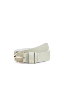 Tommy Hilfiger, Unisex, Lederg&uuml;rtel &raquo;EFFORTLESS 2.5 MONO&laquo; Gr&ouml;ssenverstellbar durch Schnalle, soft cream, 125, Klassischer Lederg&uuml;rtel von Tommy 