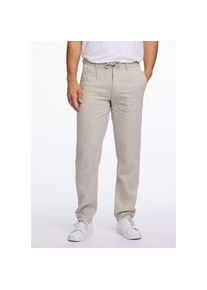 LINDBERGH, Herren, LINDBERGH Leinenhose mit Kordelzug und elastischem Bund, lt stone, L, N-Gr, Leinenhose von LINDBERGH