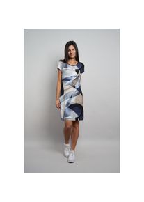 Seidel Moden, Unisex, Druckkleid Ohne Taschen mit grafischem Muster - MADE IN GERMANY, jeans, 46, N-Gr, Sommerliches Kleid von Seidel Moden