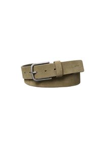 Calvin Klein, Herren, Lederg&uuml;rtel &raquo;ROUND BUCKLE SUEDE 35MM FIXED&laquo; Gr&ouml;ssenverstellbar mit Metallschliesse, braun, antique brass, 95, Klassischer 