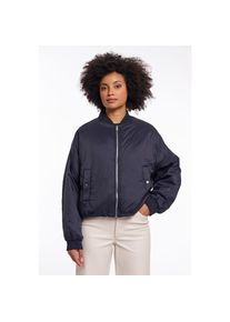 Rino & Pelle Rino & Pelle, Unisex, Bomberjacke &raquo;HIRA&laquo; ohne Kapuze kurz, mit Stehkragen und Reissverschluss, schwarz navy, 38, W&auml;rmende Blousonjacke von RINO & 