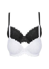 bonprix, bonprix Schalen-BH &raquo;(2er Pack) Schalen-BH mit zarter Stickerei&laquo; Packung, 2 Stk. im praktischen 2er Pack, aus Polyamid und Elasthan, schwarz, 