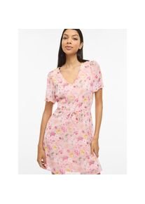 Vila, Unisex, Minikleid &raquo;VIFALIA V-NECK S/S SHORT DRESS- NOOS&laquo; Sommerkleid, misty rose aop:flower, 38, N-Gr, Kurzes Kleid mit kurzen &Auml;rmeln von Vila