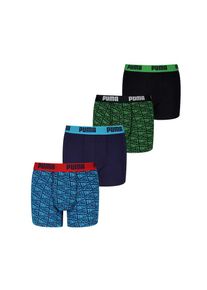 Puma, Herren, Puma Boxershorts &raquo;Puma BOYS FLAG PRINTED BOXERS 4P ECOM&laquo; 4er Pack, navy, blau, gr&uuml;n, schwarz, 122/128