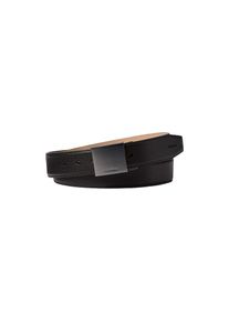 Calvin Klein, Herren, Lederg&uuml;rtel &raquo;DRESS PLAQUE PEBBLE 35MM ADJ&laquo; Gr&ouml;ssenverstellbar mit Metallschliesse, schwarz, matte gunmetal, 105, Klassischer 