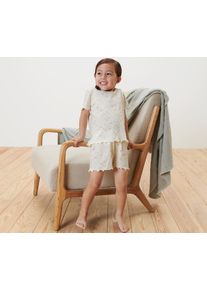 Tchibo - Kinder-Shorty-Pyjama - Baby - Gr. 86/92 - weiss/print