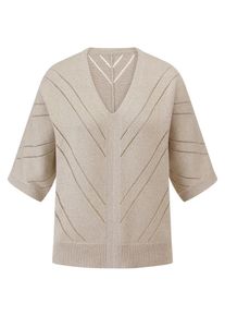 Peter Hahn - V-Pullover, beige, Gr. 40, Baumwolle