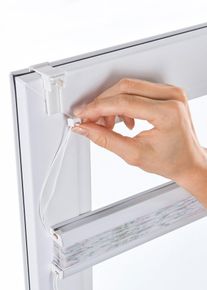 Plissee mit Blumendruck in weiss, 130x50 cm, bonprix