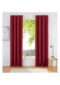 Goodproduct, GOODproduct Vorhang &raquo;SOLA&laquo; Kr&auml;uselband 1 Stk. tlg. Breite:130 cm, 1 Schal, einfarbig, Verdunkelung, burgund, Polyester, Polyester