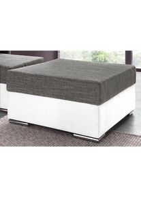 Collection AB, Collection AB &raquo;John&laquo; Frei im Raum stellbar, wahlweise mit Federkern, wei&szlig;, grau, Struktur (100% Polyester);Kunstleder SOFTLUX / 