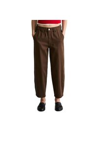 Marc O'Polo Marc O'polo Denim, Unisex, Marc O'Polo DENIM 7/8-Hose Relaxed Shape, elastischer Bund, braun, M, N-Gr, Cropped Barrel-Pants von Marc O'Polo DENIM