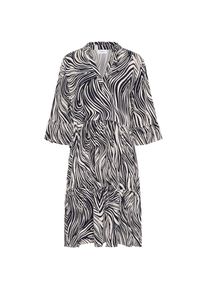 Saint Tropez, Unisex, Blusenkleid &raquo;EdaSZ Dress&laquo; Sommerkleid, Tunikakleid mit Volant und 3/4 &Auml;rmel, baritone leaves strokes, L, N-Gr, Bequeme Passform: