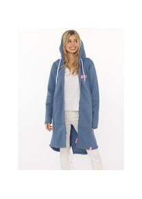 Zwillingsherz, Unisex, Jerseymantel &raquo;"Moin Classic"&laquo; martimier Look, Moin Stickerei vorne und hinten, mit Taschen, jeans, S/M, Hoodiemantel von 